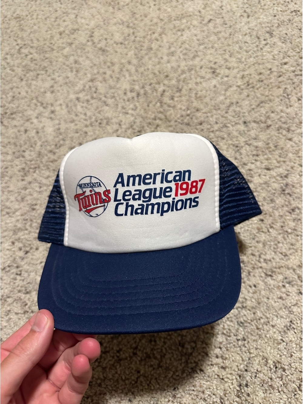 Minnesota Twins 1987 American League Champions Vintage Trucker Hat